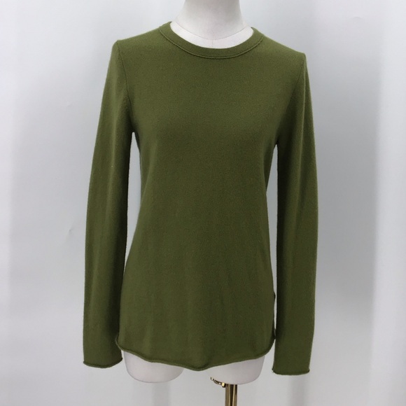 #113 LIVE J.CREW Olive Green Long Sleeve Sweater size small